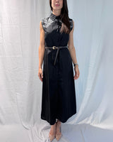 COTTON CHEMISIER WITH BANDANA PRINT INSERTS