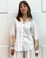 SLEEVE EMBROIDERY SHIRT