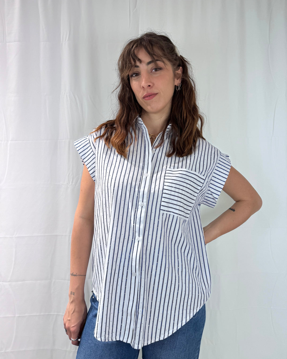 FLANK SLEEVE SHIRT WITH POCKET