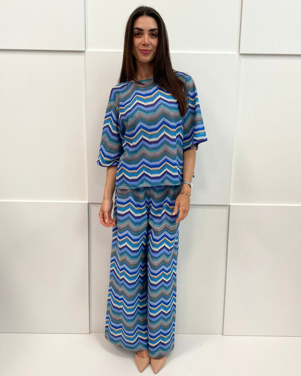 EMBROIDERED STRIPED TROUSERS