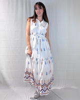 SLEEVELESS EMBROIDERED DRESS