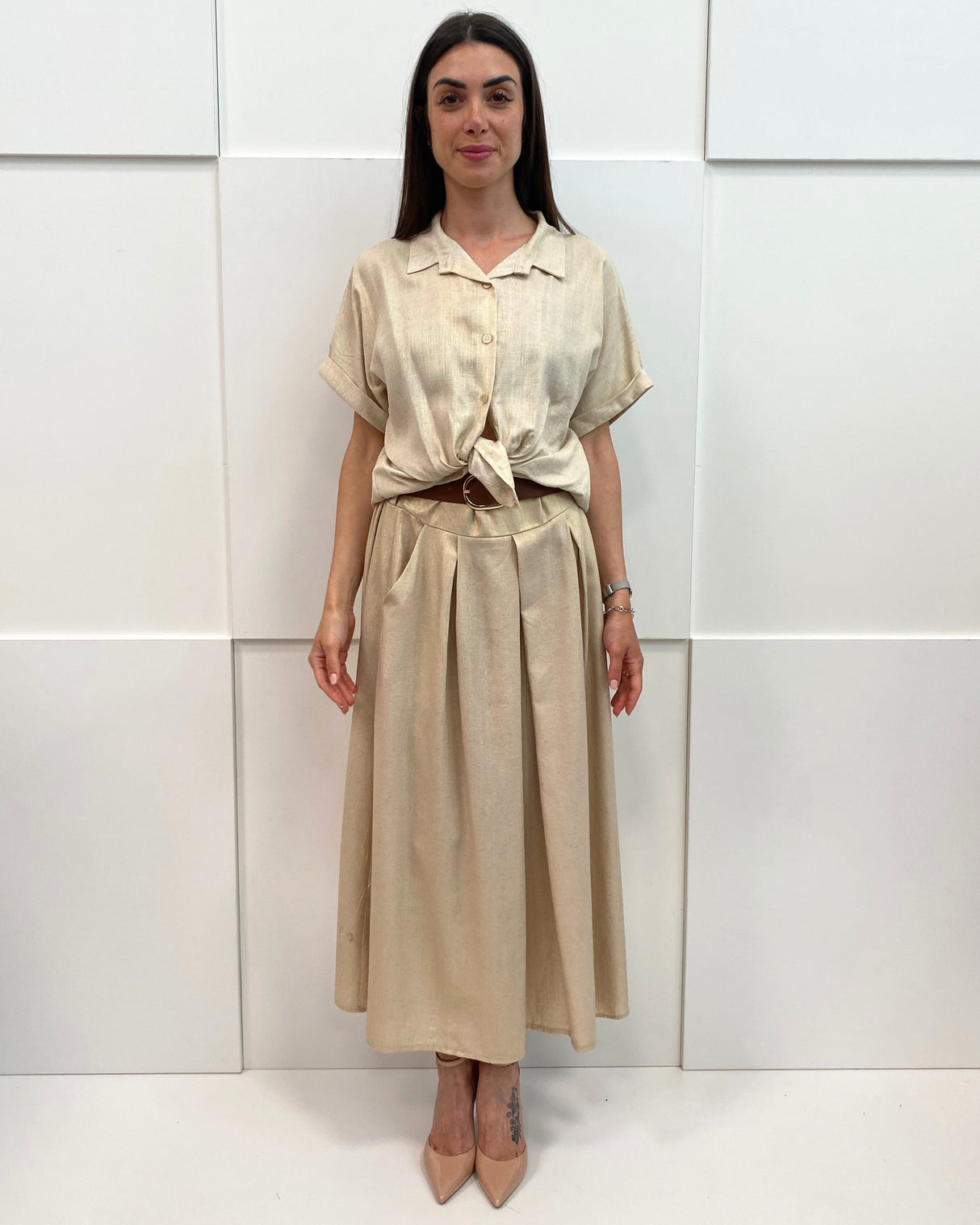 LONG GOLD SKIRT