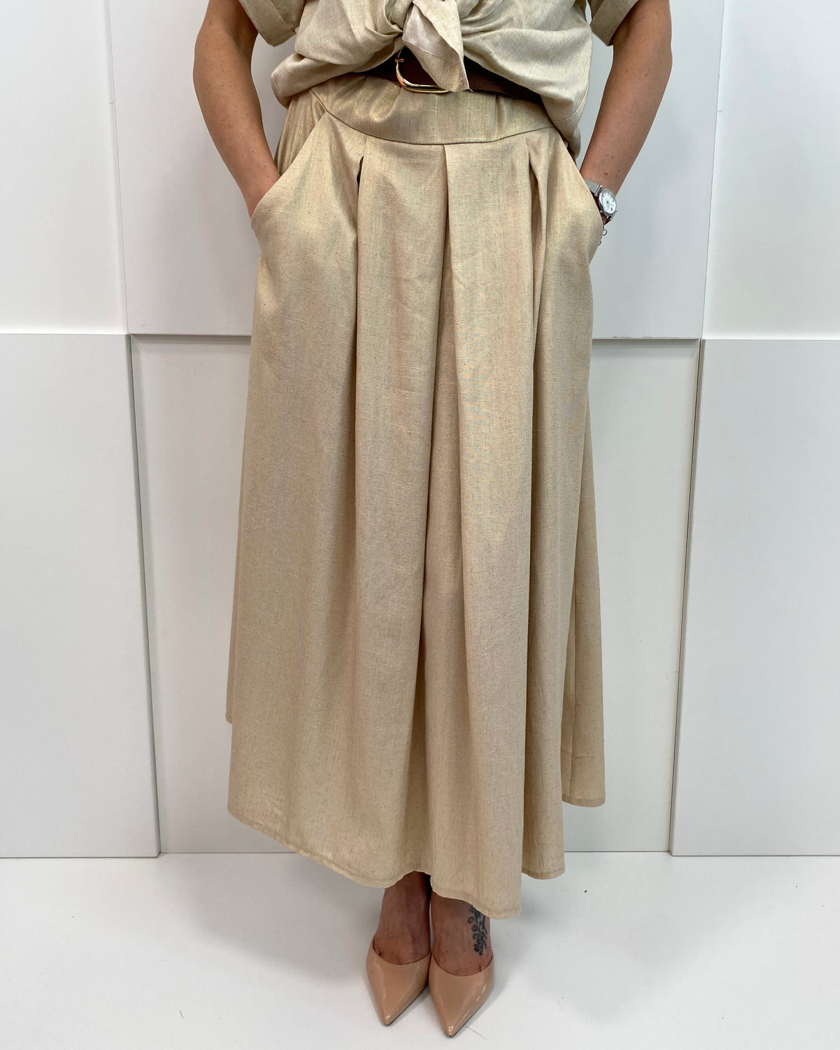 LONG GOLD SKIRT