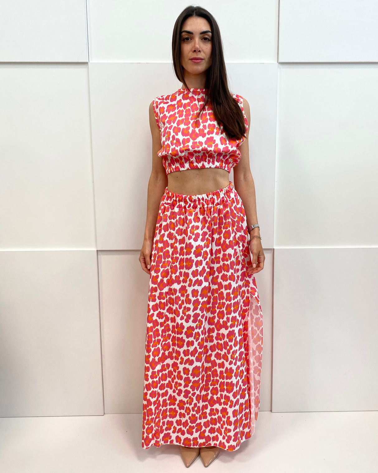 COMPLETE TOP SKIRT SPOTTED