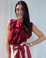 TENCEL ROUCHED TOP