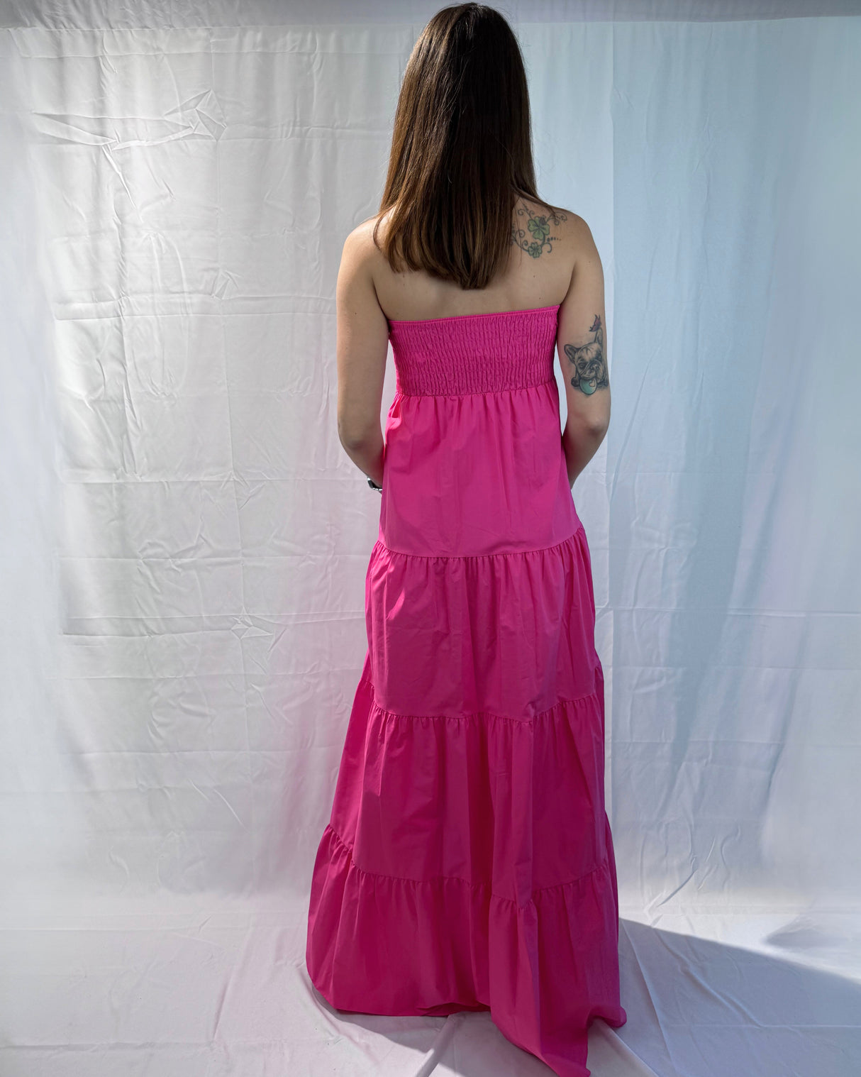 LONG DRESS WITH BREAST RING CUPS