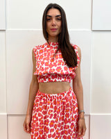 COMPLETE TOP SKIRT SPOTTED