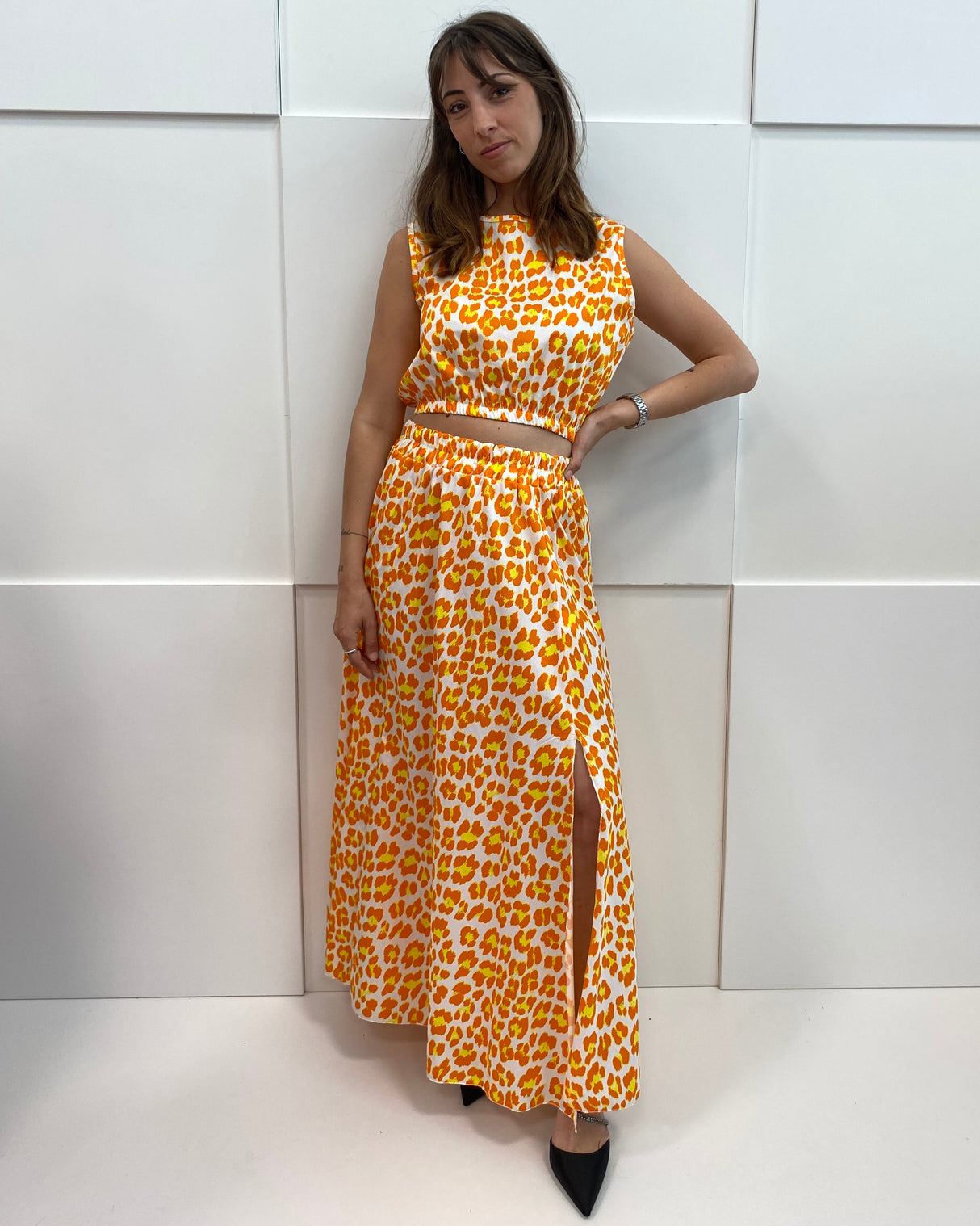 COMPLETE TOP SKIRT SPOTTED