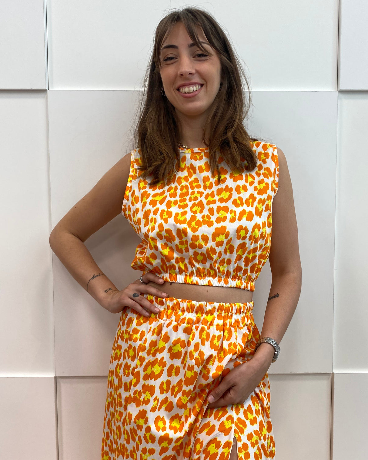 COMPLETE TOP SKIRT SPOTTED