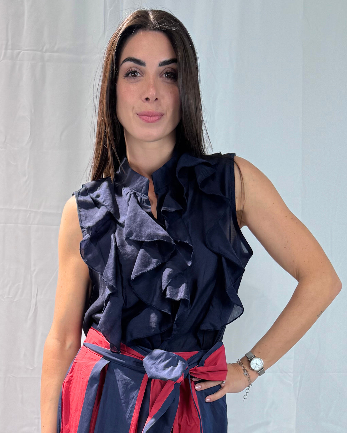 TENCEL ROUCHED TOP