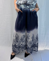 LINEN-TENCEL MIX PRINTED TROUSERS