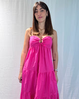 LONG DRESS WITH BREAST RING CUPS