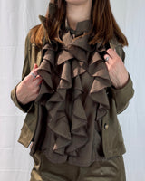 TENCEL BLOUSE WITH RUFFLES