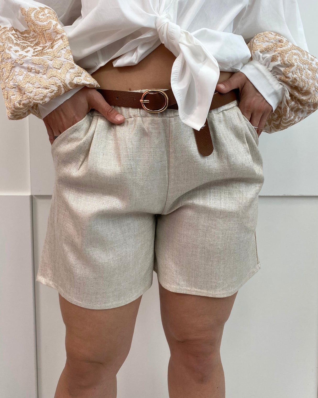 GOLD SHORTS BELT