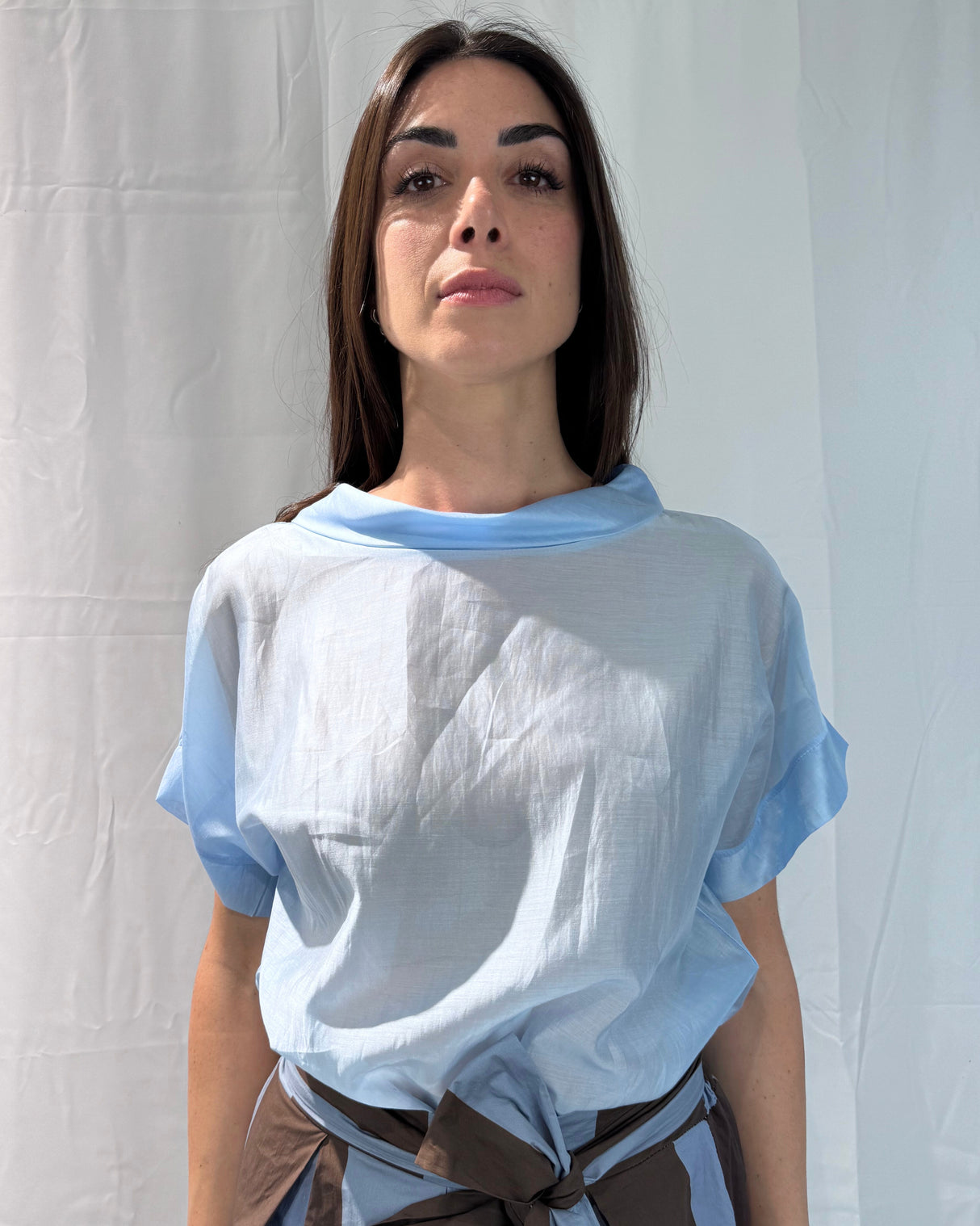 BLUSA MANICA CORTA IN LYOCEL