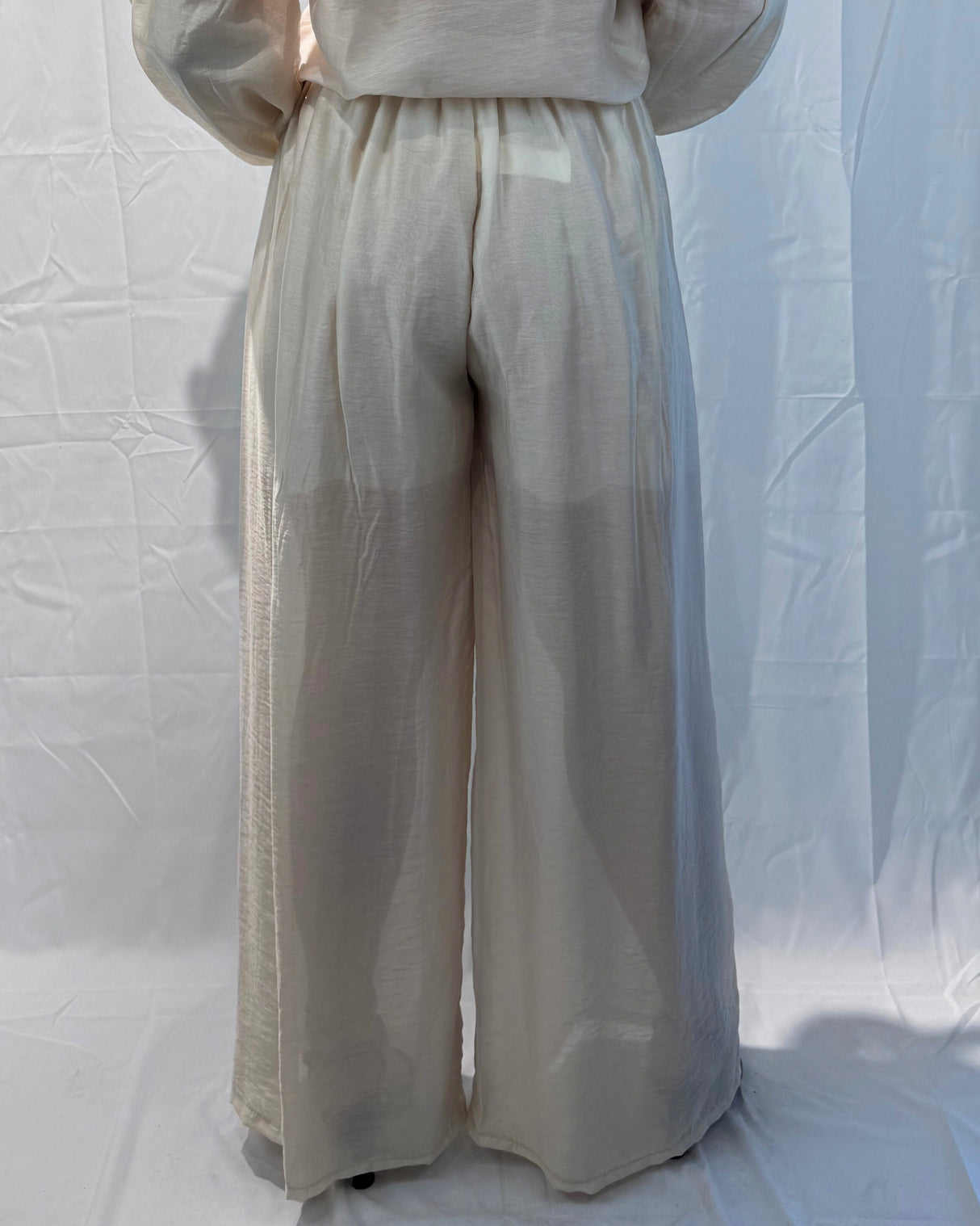 TROUSERS WITH LINEN-TENCEL MIXED SASH