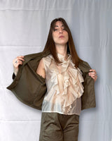 TENCEL BLOUSE WITH RUFFLES
