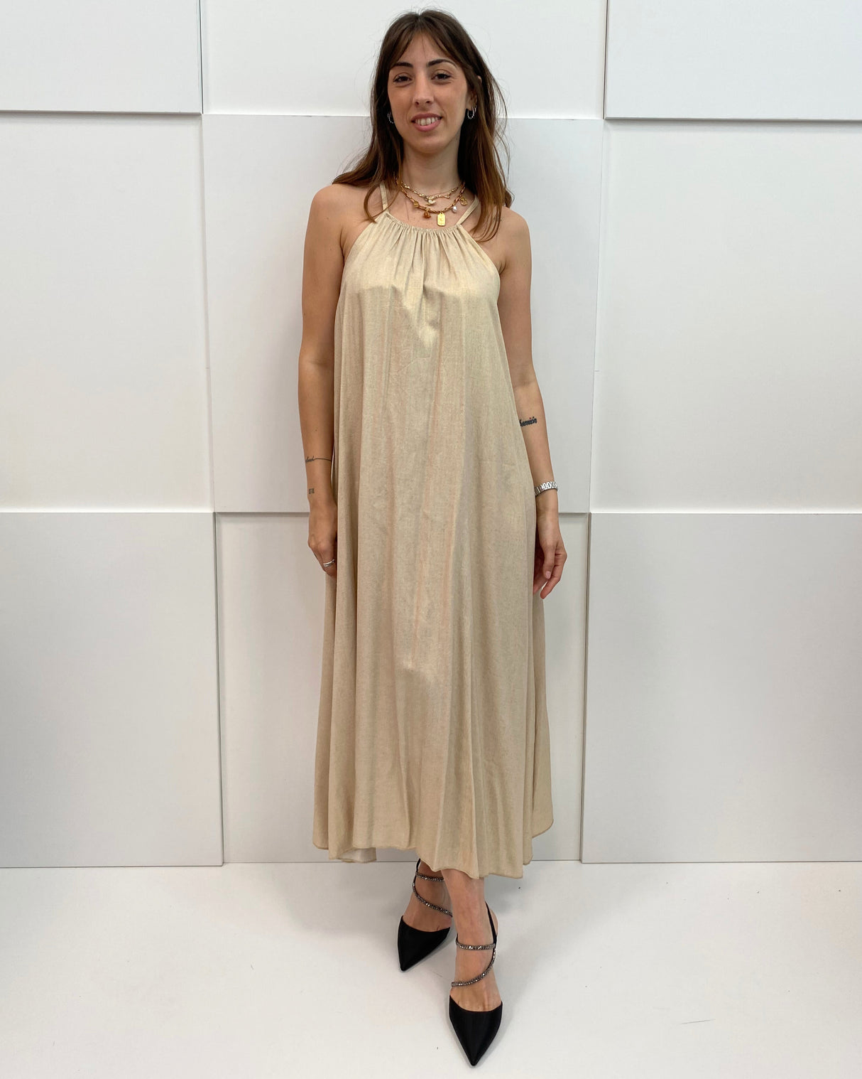 LONG GOLD DRESS