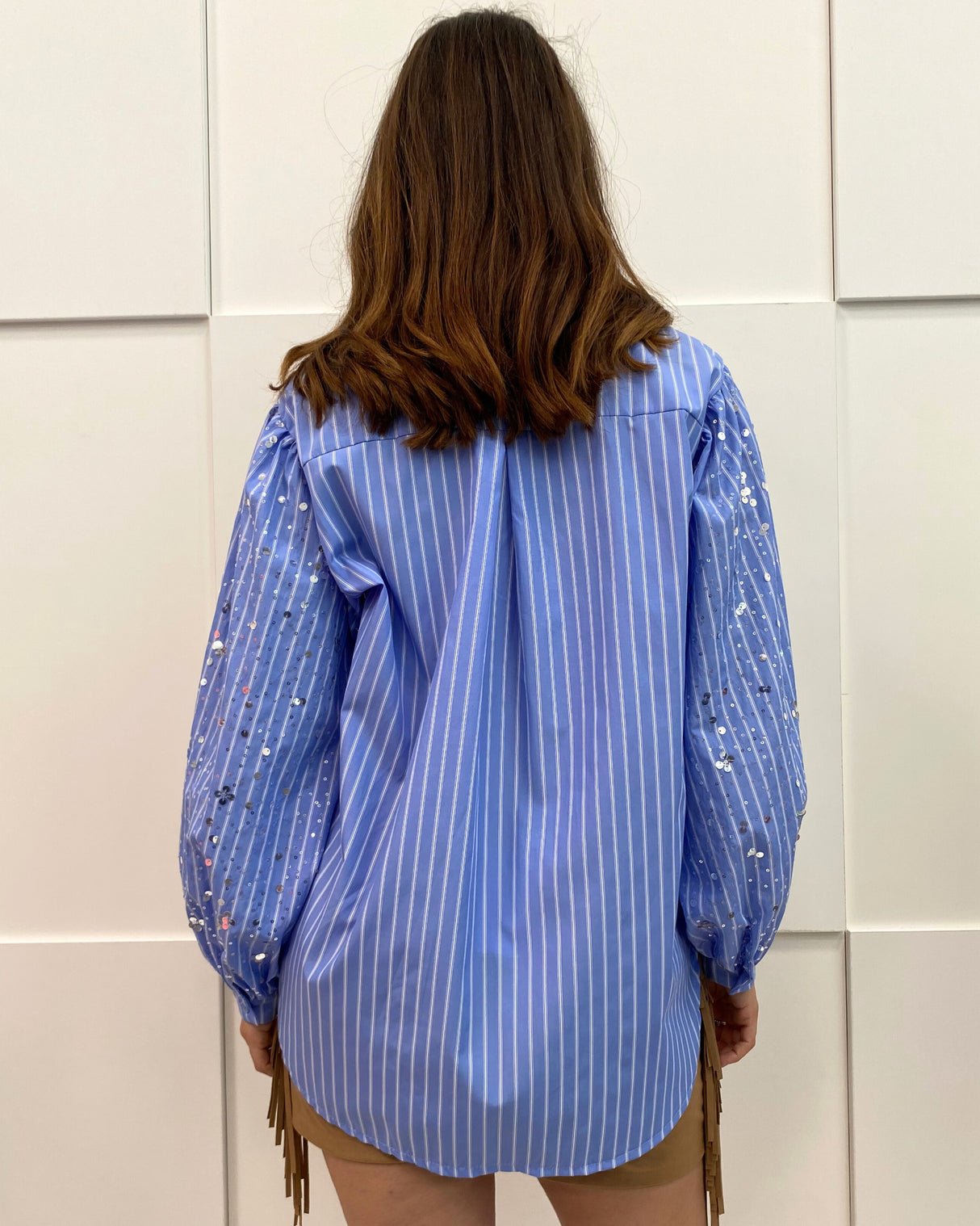 GLITTER SLEEVE SHIRT