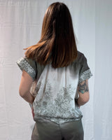 LINEN-TENCEL MIX PRINTED BLOUSE