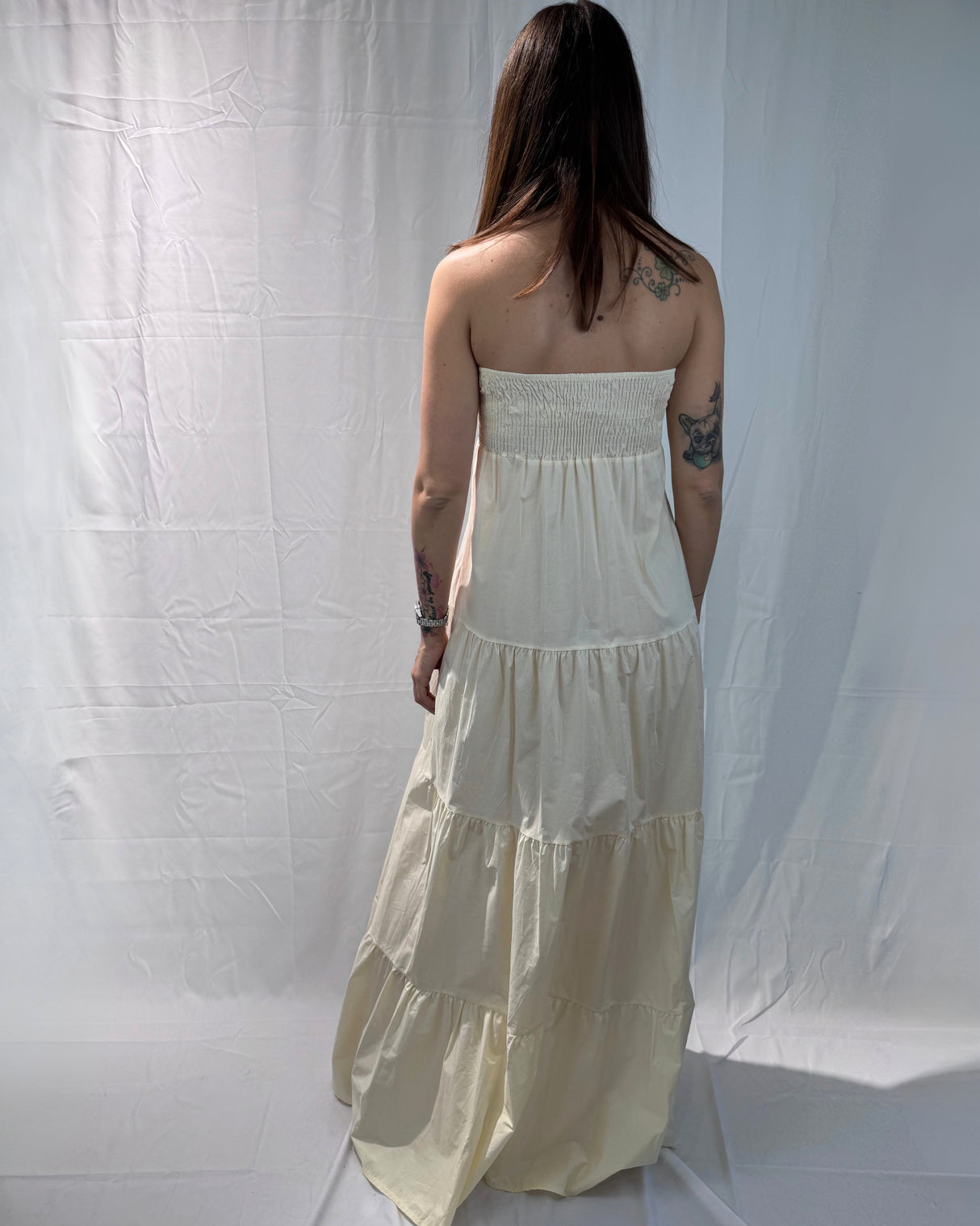 LONG DRESS WITH BREAST RING CUPS