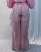 TROUSERS WITH LINEN-TENCEL MIXED SASH